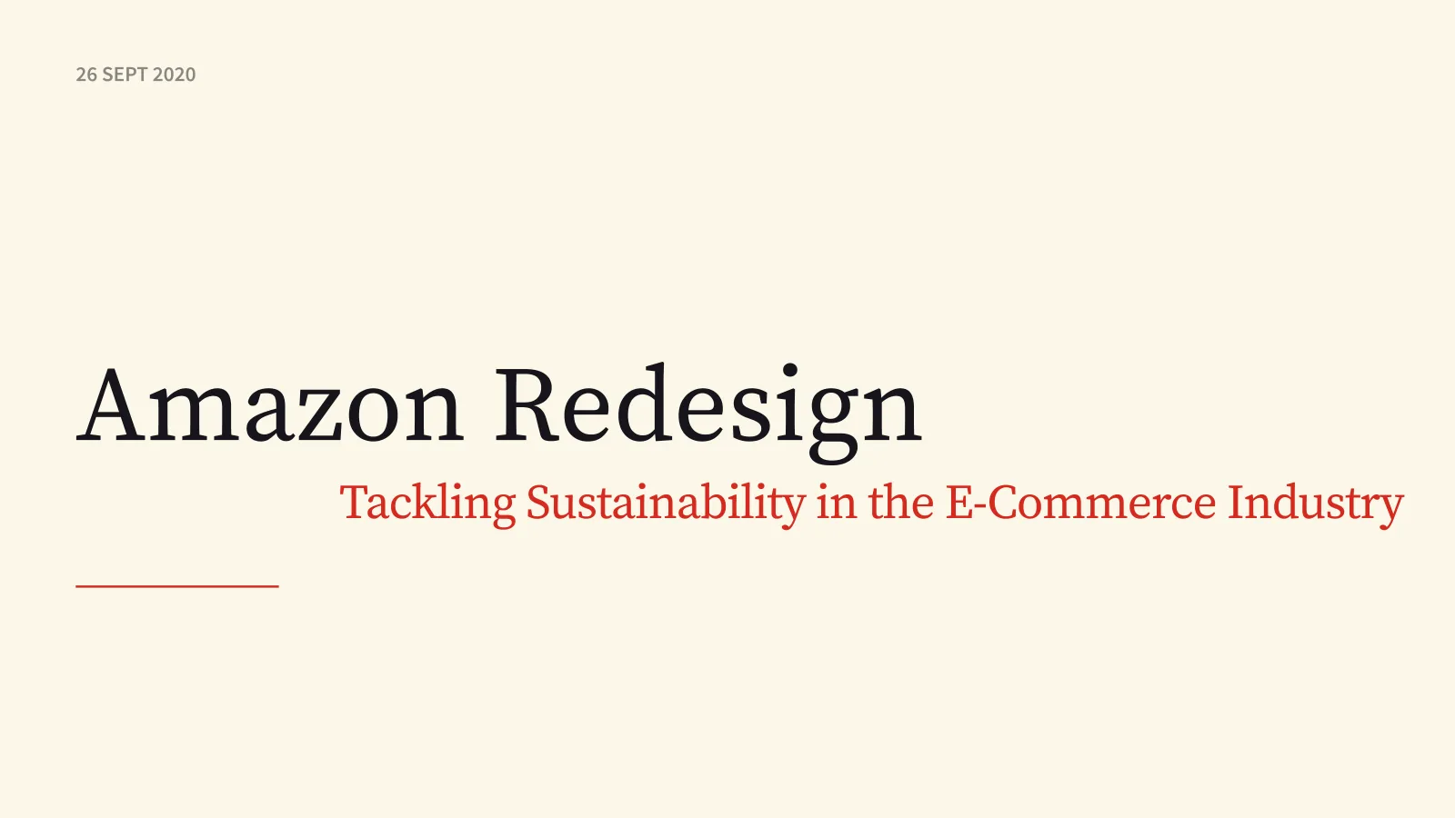 Amazon redesign — slide 1 of 17