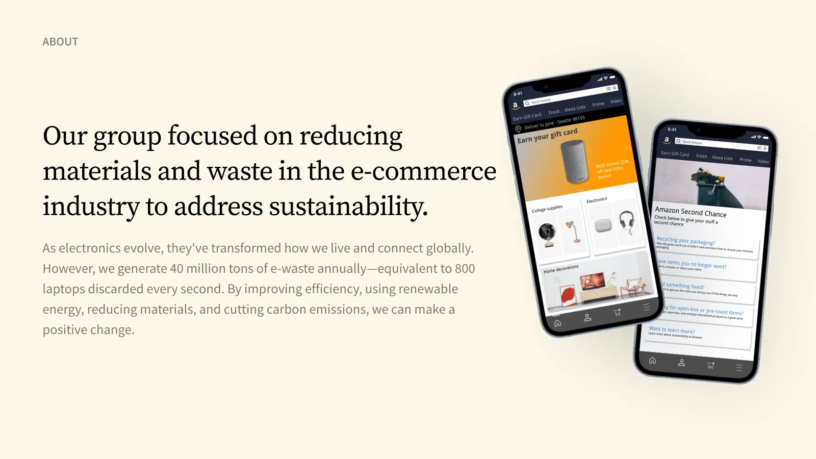 Amazon redesign — slide 3 of 17