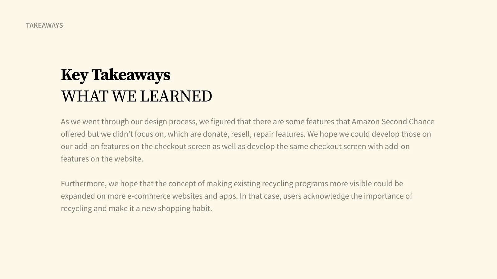 Amazon redesign — slide 17 of 17